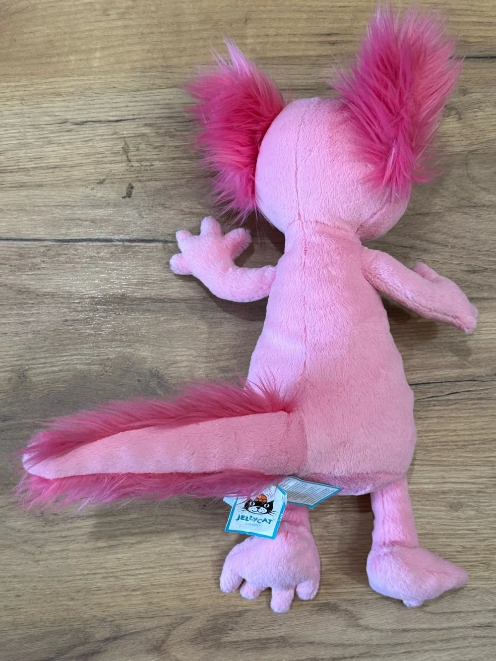 JELLYCAT London Alice Axolotl Pink Plush Amphibian Toy 12” Retired